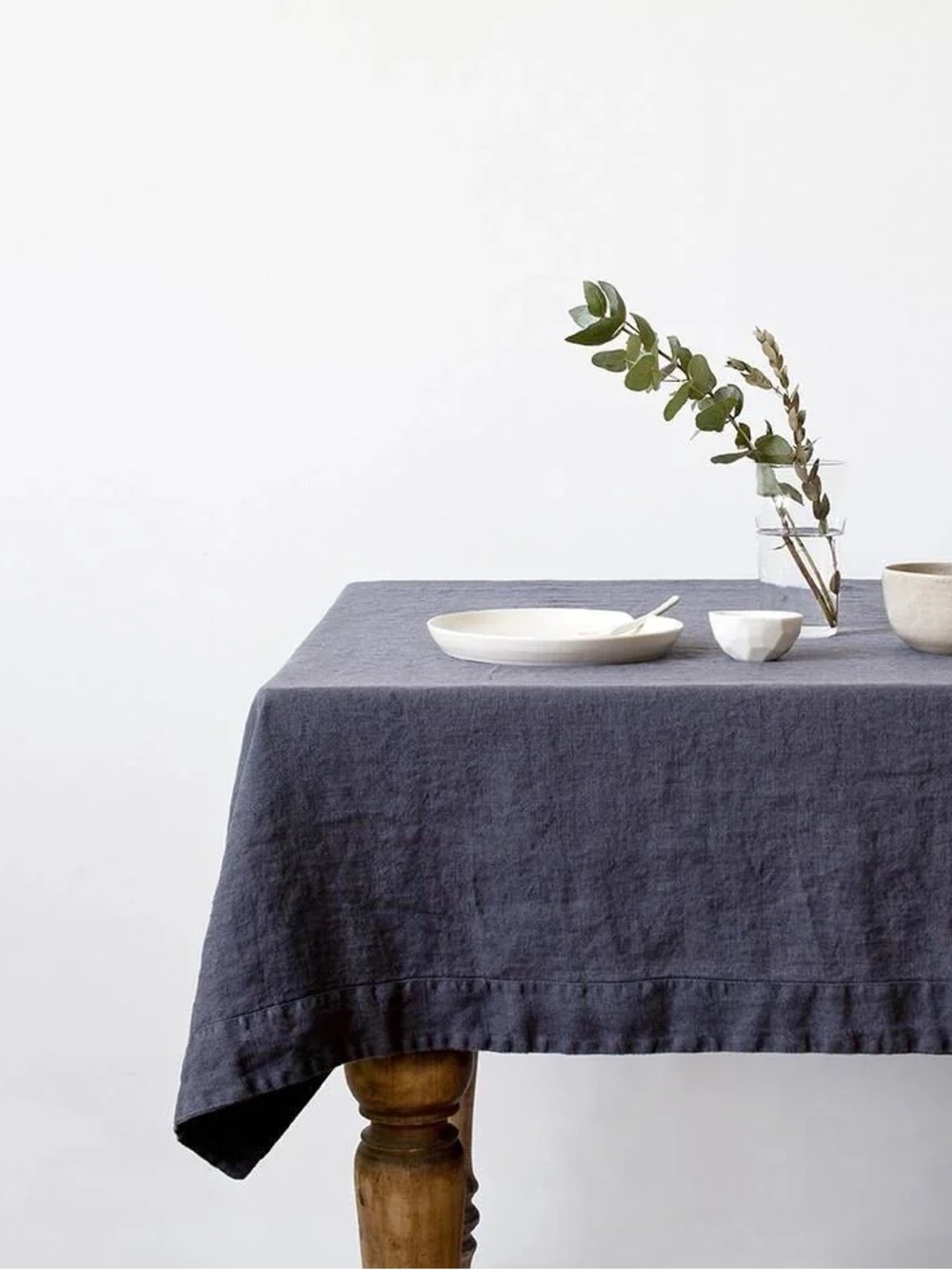 Linen tales LIMITED EDITION Dark Grey Linen Tablecloth